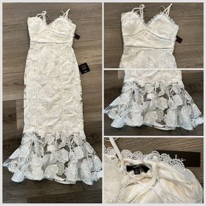 Lulu’s - White Alluring Dream White Mesh Lace XS